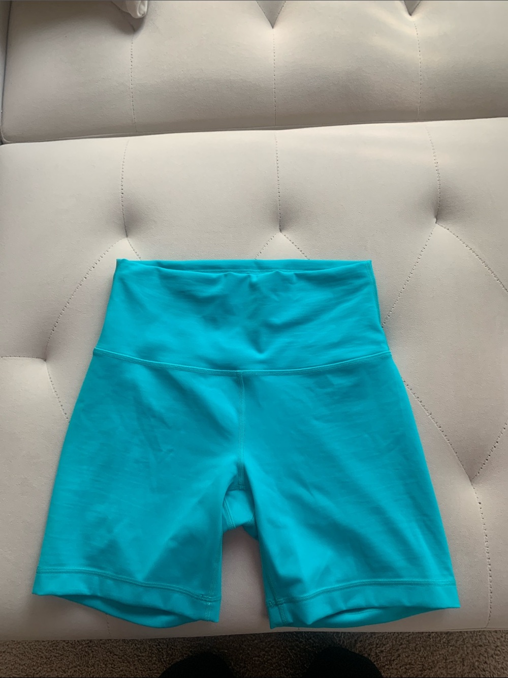 Lululemon Women’s High-Waist Active Shorts - Turquoise. Never been worn.